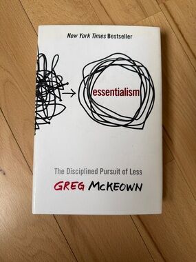 Essentialism by Greg McKeown - White Cover Book